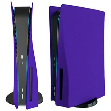 Imagem de MIKNEKE Capa De Proteção Para Console Ps5 Disc Edition, Acessórios Compatíveis Com Painéis De Proteção De Substituição Do Playstation 5 (Roxo Galáctico)