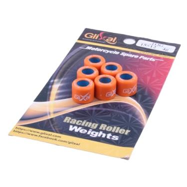 Imagem de Glixal Conjunto de pesos de rolo variador de corrida de alto desempenho 15x12mm para Yamaha Jog Vino Zuma 50, Aprilia, Keeway, CPI 2T Scooter Moped ATV 1PE40QMB Minarelli Engine (4 gramas)