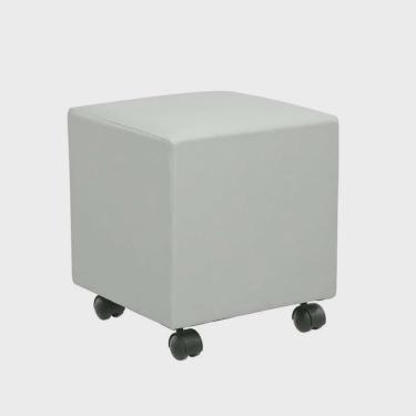 Imagem de Puff Studio 40cm X 40cm X 40cmcourino com Rodizios Branco