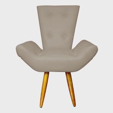Imagem de Poltrona Decorativa Emília Barca Pés Palito Suede Capuccino - ds Estofados