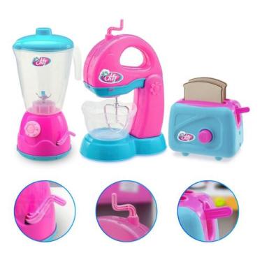 Imagem de Kit Completa Cozinha Infantil 3 Pçs Brinquedo Faz De Conta Menina - Us