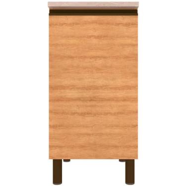 Imagem de Balcão Cristal Mdp 15 Mm Com 1 Porta E 1 Prateleira Bartira Lâmina Mel