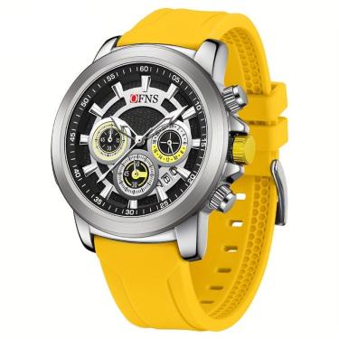 Imagem de Relógio À Prova Da Água Funções De Calendário E Cronômetro Amarelo