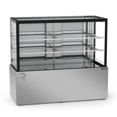 Imagem de Vitrine Refrigerada 1,45 Metros 2 Prateleiras Titanium Premium Inox VTPRR1450 2P 220V Refrimate