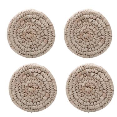 Imagem de Conjunto 4 Porta Copos De Fibra Natural Braid 10cm Lyor