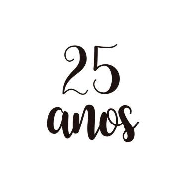 Imagem de Adesivo Para Balão 25 Anos