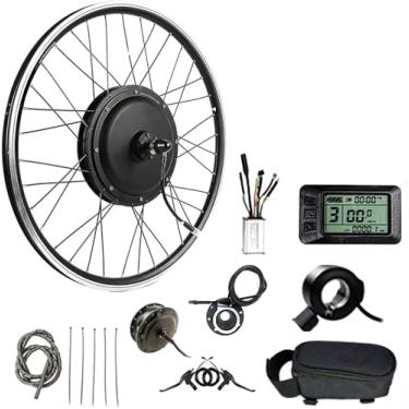 Imagem de 20/24/26/27,5/28/29 / 700c Kit De Conversão De Bicicleta Elétrica Com Motor De Roda Dianteira, Motor De Cubo Sem Escova Atualizado De 36v / 48v Para Bicicleta Elétrica, 48v/250w, 26