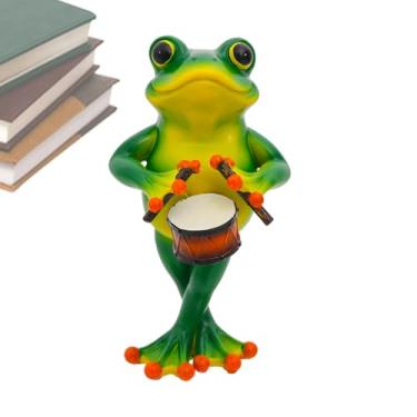 Imagem de Estatueta de Sapo para Jardim - Figurinas Decorativas De Jardim E Quintal,Escultura Musical De Sapo, Decoração De Exterior Para Varanda E Pátio