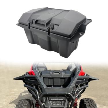 Imagem de CUSAUTV Caixa de armazenamento traseira de 73 litros compatível com acessórios Polaris RZR PRO XP/Turbo R 2020-2023, caixa de armazenamento de carga dianteira UTV Caixa de cama de ferramentas