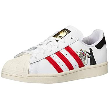 Imagem de adidas Originals Tênis Superstar Star Wars unissex, Branco/SCarlet/Giz Branco, 6 Toddler