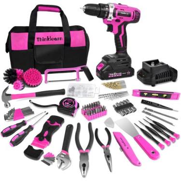 Imagem de Kit de ferramentas Furadeira sem fio ThinkLearn 20V 30Nm com bolsa de 