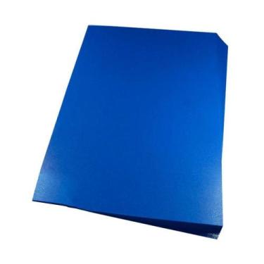 Imagem de Capa para Encadernação A3 Azul PP Couro 0,30mm 100 Unidades - LASSANE