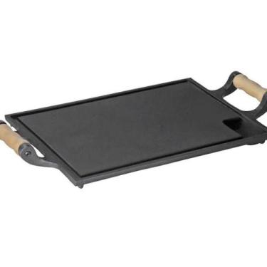 Imagem de Bifeteira Chapa Lisa em Ferro Fundido 28x46Cm - LIBANEZA