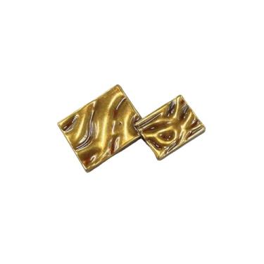 Imagem de Broche quadrado geométrico vintage para mulheres homens banhado a ouro/prata moda retângulo lapela alfinetes distintivos terno vestidos acessório festa de casamento baile joias modernas, Small, Metal
