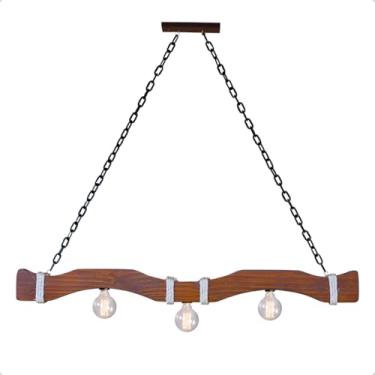 Imagem de Luminária Pendente Canga de Boi com Corda Sisal – Rústico e Aconchegante (Grande)