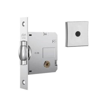 Imagem de Fechadura Rolete Para Porta Pivotante 1005 Tetra Chave Roseta Quadrada