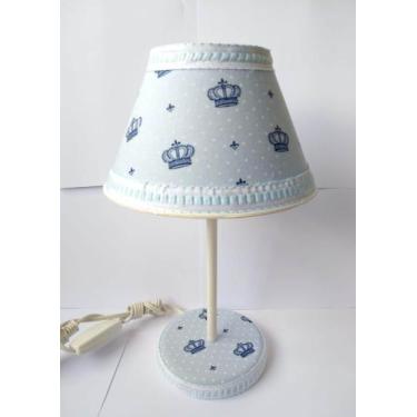 Imagem de Abajur Infantil Decorativo - Laços Elias, Coroa azul