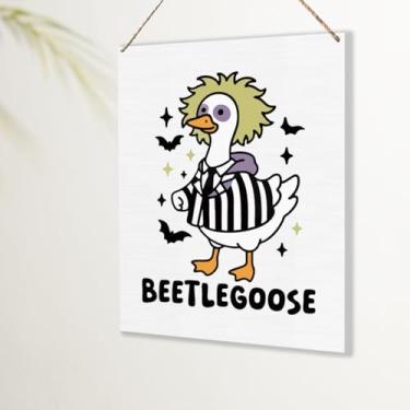 Imagem de Decorações de Halloween para casa, outono, outono, decoração de Halloween, presentes para mulheres, homens, besouro, ganso, decoração de parede, sinal para casa de fazenda, banheiro, cozinha, quarto