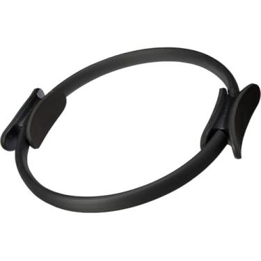 Imagem de Anel Arco Pilates Yoga Tonificador Flexível Fitness Treino Anel Com Alças de Aderência Dupla Fortalecimento Muscular (Preto)