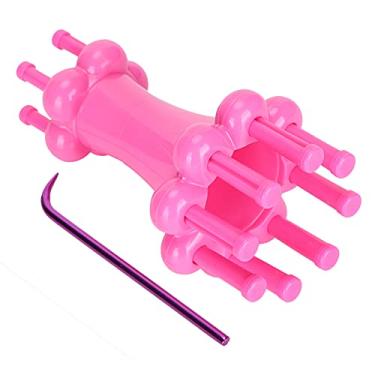 Imagem de Conjunto de tear de carretel de malha fio de extremidade dupla dispositivo de tricô de lã enrolador de corda ferramenta de gancho para tricô doméstico artesanato material plástico