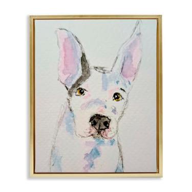 Imagem de Stupell Industries Arte de parede expressiva em tela flutuante com moldura preta, desenho de Tatiana Roberts, 53 x 43 cm