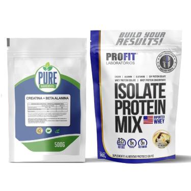 Imagem de Kit Beta Alanina C/Creatina 500g Pure + Whey Profit 900g Baunilha-Unissex