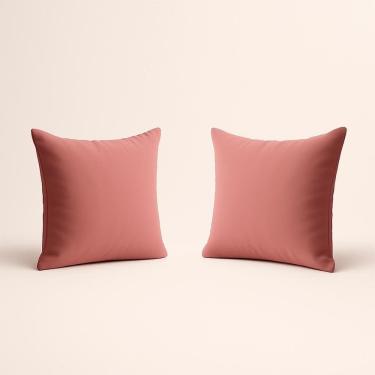 Imagem de Kit 2 Almofada 42cm Decorativa Suede Fofinha Sofá E Cadeira Rosa