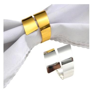 Imagem de Kit Com 04 Aneis De Guardanapo Luxuoso Minimalista - Lado de Casas, Do