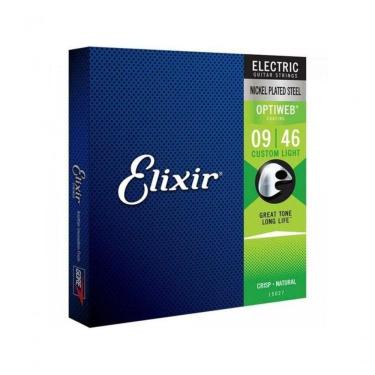Imagem de Encordoamento Guitarra .009 Custom Light Optiweb Elixir