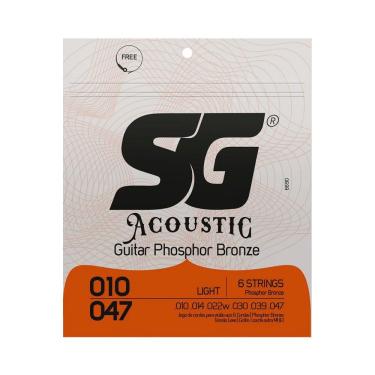 Imagem de Encordoamento Sg P/ Violão Aço Phosphor/bronze Light 10/47 - Ec0470