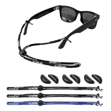 Imagem de ZURCAS Tiras de óculos ajustáveis para Ray-Ban Meta Gen1/Gen 2 e Meta Display/Oakley, almofadas de nariz, 3 pares e cordões para óculos esportivos, 3 peças, acessórios para óculos inteligentes