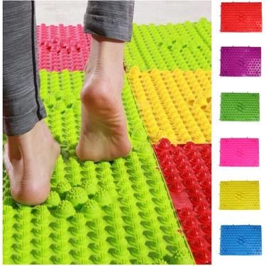 Imagem de 2pcs Tapete De Massagem Profissional Durável Para Os Pés, Tapete De Acupressão, Reflexologia Podal, Tapete Antiderrapante Para Banheiro, Tapete De Yoga, Red