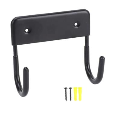 Imagem de Aqur2020 Gancho para Tábua de Passar Roupa, Ferro Resistente Montado na Parede e Suporte para Tábua Com Armazenamento para Luvas e Capas, Rack Organizador que Economiza Espaço para (Preto fosco)