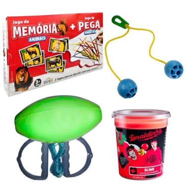 Imagem de Brinquedos Gelastica Enaldinho + Jogo da Memoria + Pega Vareta + Ioio 