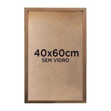 Imagem de Moldura Quadro Caixa 3cm 40x60cm Foto Poster Ilustração Sem Vidro - Vá