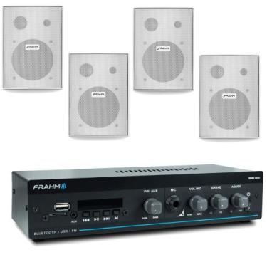 Imagem de Kit Som Ambiente Pequenos Comercios Farmácias e Recepções Frahm