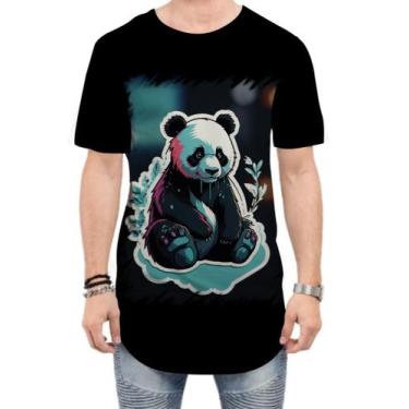 Imagem de Camiseta Longline Panda Com Roupa Estilosa 3 - Kasubeck Store®, GG