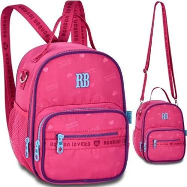 Imagem de Mochila de Costas Mini Escolar Lancheira Termica Color RB Lovers Rebec