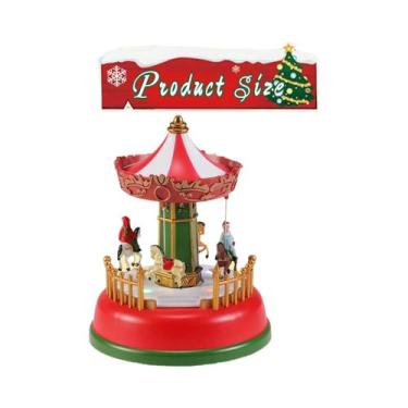Imagem de Caixa De Música LED De Natal Com Luzes, Cenário De Vila Festiva, Decor