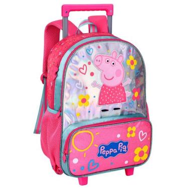 Imagem de Mochila De Rodinha Escolar Creche Infantil Media Menina Peppa Pig Ofic