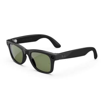 Imagem de Óculos de Sol Ray-Ban Meta Wayfarer Preto Brilhante Lente Verde RW4012