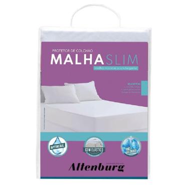 Imagem de Protetor Impermeável de Colchão Casal Queen 160cm Altenburg Malha Slim - Branco