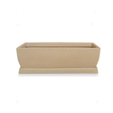 Imagem de Vaso Retangular Floreira De Polietileno 80X30 + Prato Areia