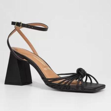Imagem de Sandália Vizzano Feminina Detalhe em Nó Frontal Salto Bloco