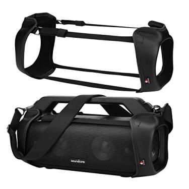 Imagem de TXEsign Capa rígida de substituição para alto-falante externo Anker Soundcore Motion Boom Plus, capa protetora de EVA para transporte de viagem para Soundcore Motion Boom Plus (preto)