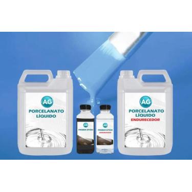 Imagem de Kit Porcelanato Líquido + Primer - Concreto, Madeira e Mais - Resinas 