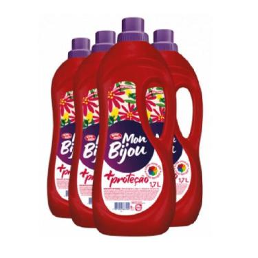 Imagem de Kit 4 Amaciante Bombril MonBijou Mais Proteção com 1,7L Cada