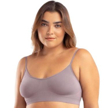 Imagem de Top Nadador Fitness She Lingerie Academia Sem Bojo Sem Costura Microfi