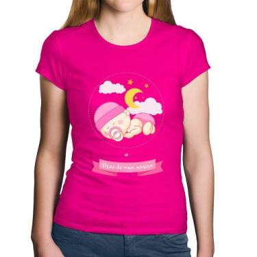 Imagem de Baby Look Algodão Mãe de uma menina - Foca na Moda, Rosa, P