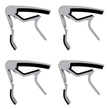 Imagem de Kit 4 Capotrastes Braçadeira de Alumínio para Guitarra/Violão - ORQUEZ